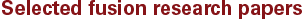 Link to selected fusion research papers